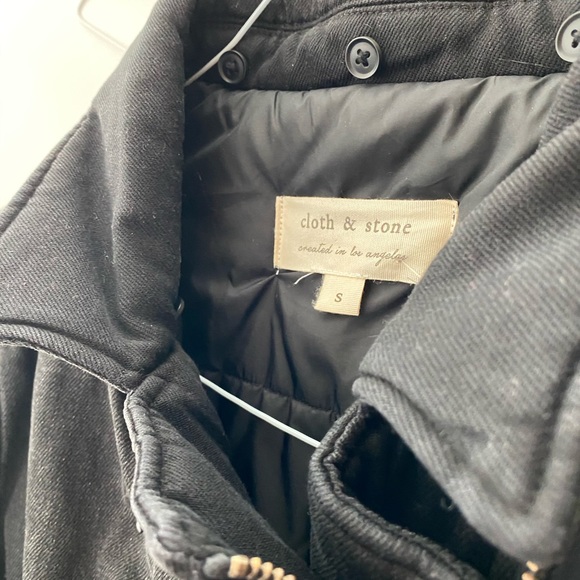 Cloth & Stone Black Denim Quilted Jacket - Picture 6 of 7